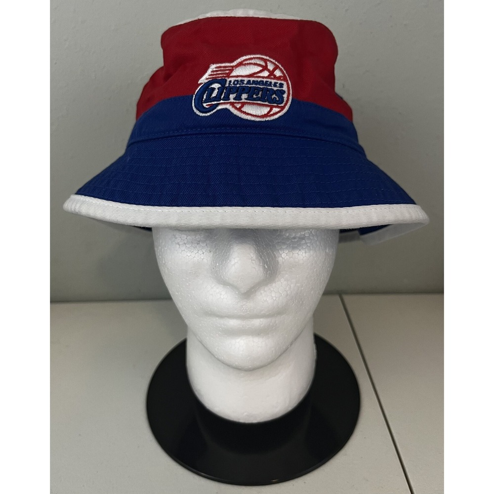 LA Clippers Mitchell & Ness Bucket Hat Mens S/M Red Blue White NBA